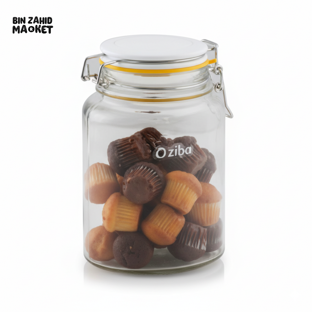 ZIBA JAR RAINBOW OVAL LATCH SIZE 2 - 11074 Ziba - Food Jars & Containers