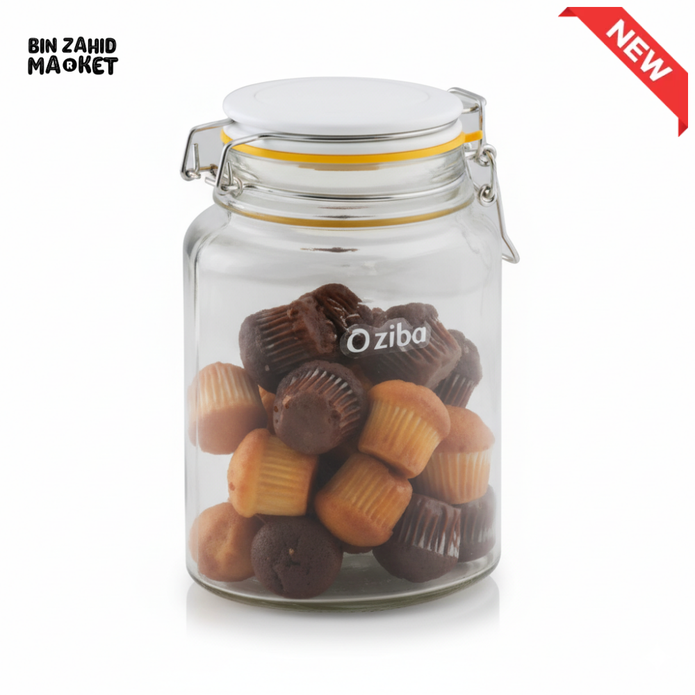 ZIBA JAR RAINBOW OVAL LATCH SIZE 2 - 11074 Ziba - Food Jars & Containers