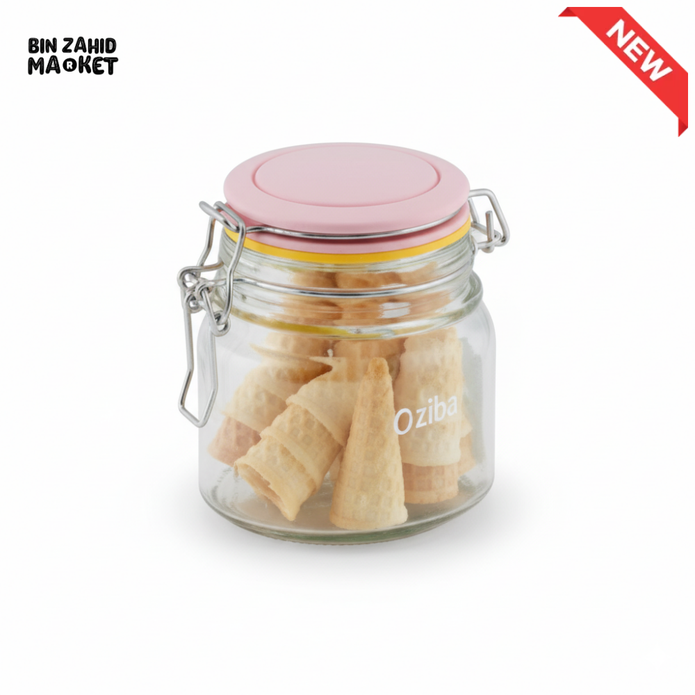 ZIBA JAR RAINBOW OVAL LATCH SIZE 4 - 11076 Ziba - Food Jars & Containers