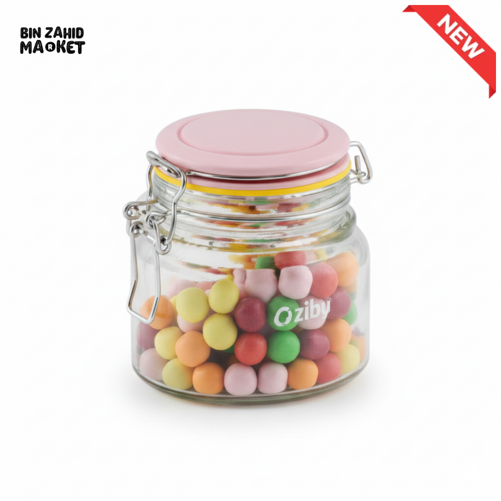 ZIBA JAR RAINBOW OVAL LATCH SIZE 5 - 11077 Ziba - Food Jars & Containers