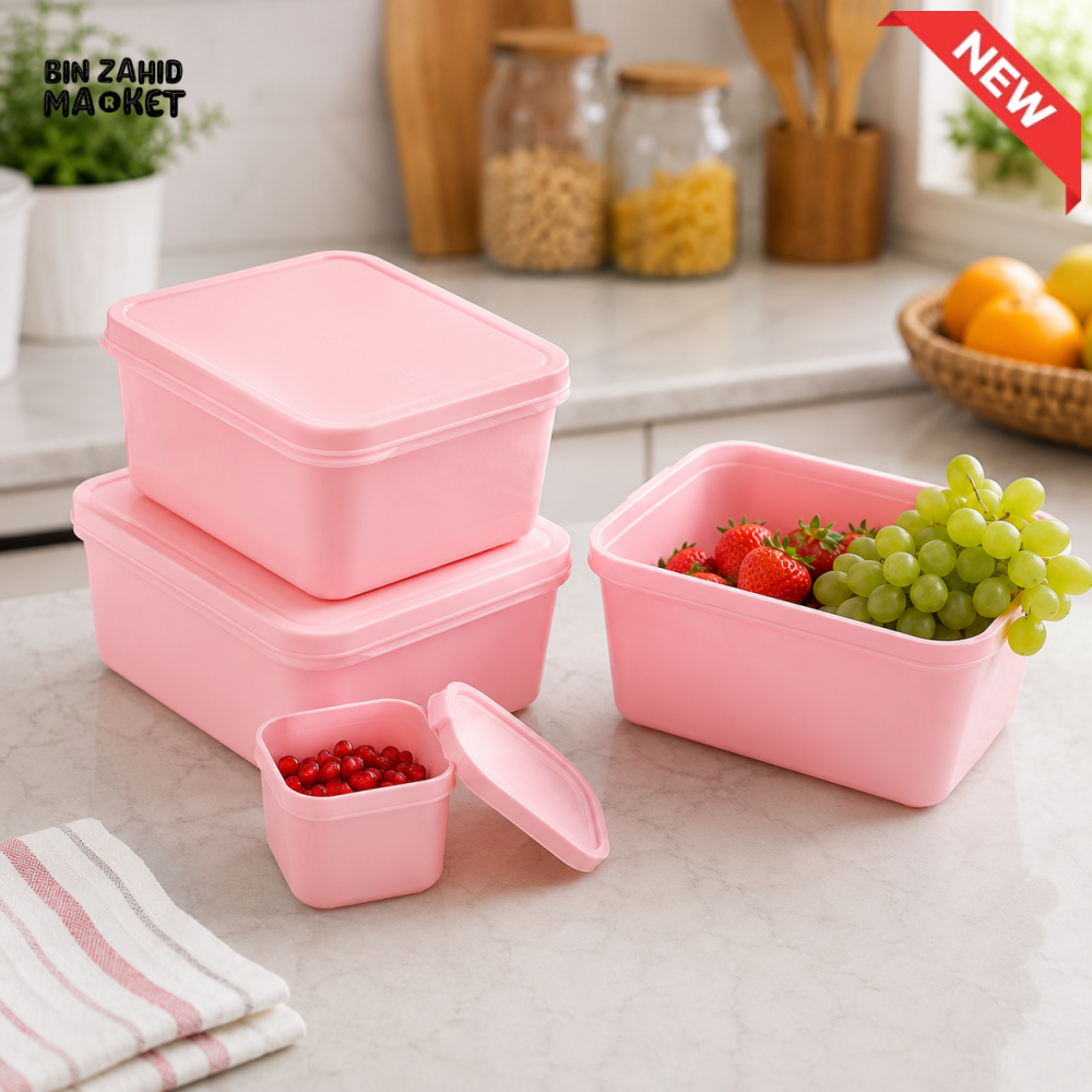 ZIBA MULTIPURPOSE FOOD STORAGE CONTAINER SET - SQUARE SHAPE