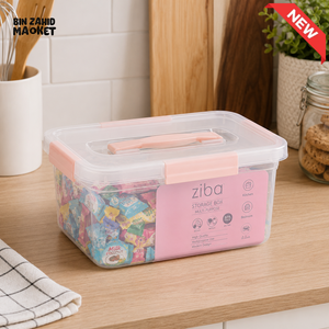 ZIBA MULTIPURPOSE STORAGE BOX WITH HANDLE - 9 LITER