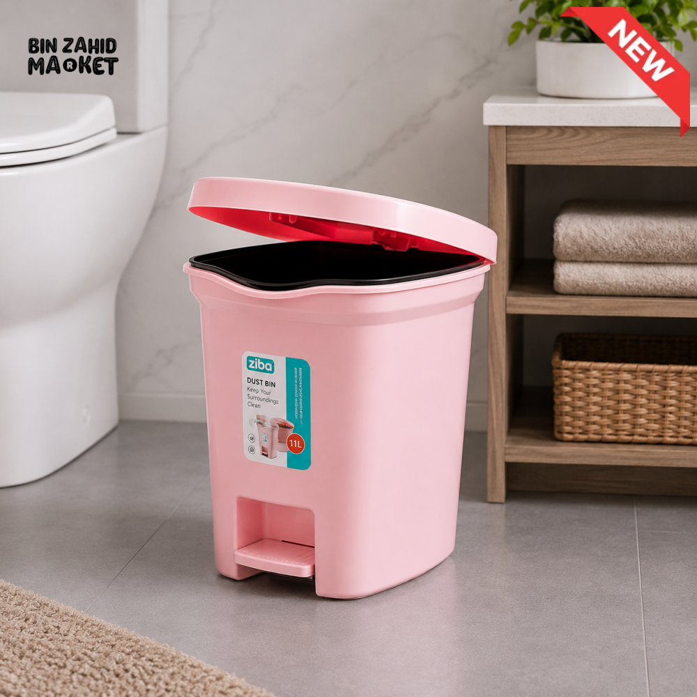 ZIBA PEDAL DUST BIN WITH SOFT CLOSE LID