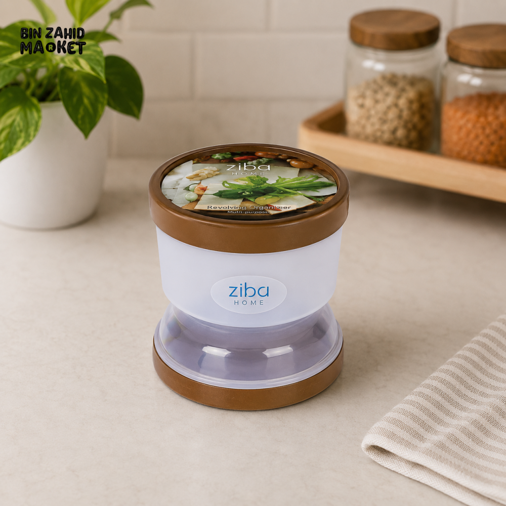 ZIBA ROTATING KITCHEN ORGANIZER | MULTIPURPOSE REVOLVING STORAGE CONTAINER