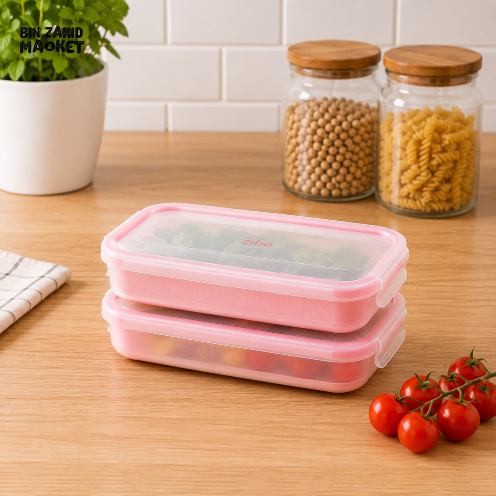 ZIBA RECTANGULAR FOOD STORAGE CONTAINER SET - LARGE
