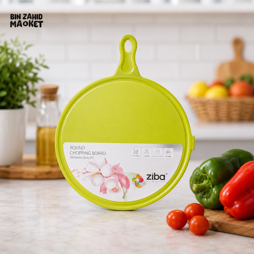 ZIBA ROUND PLASTIC CHOPPING BOARD