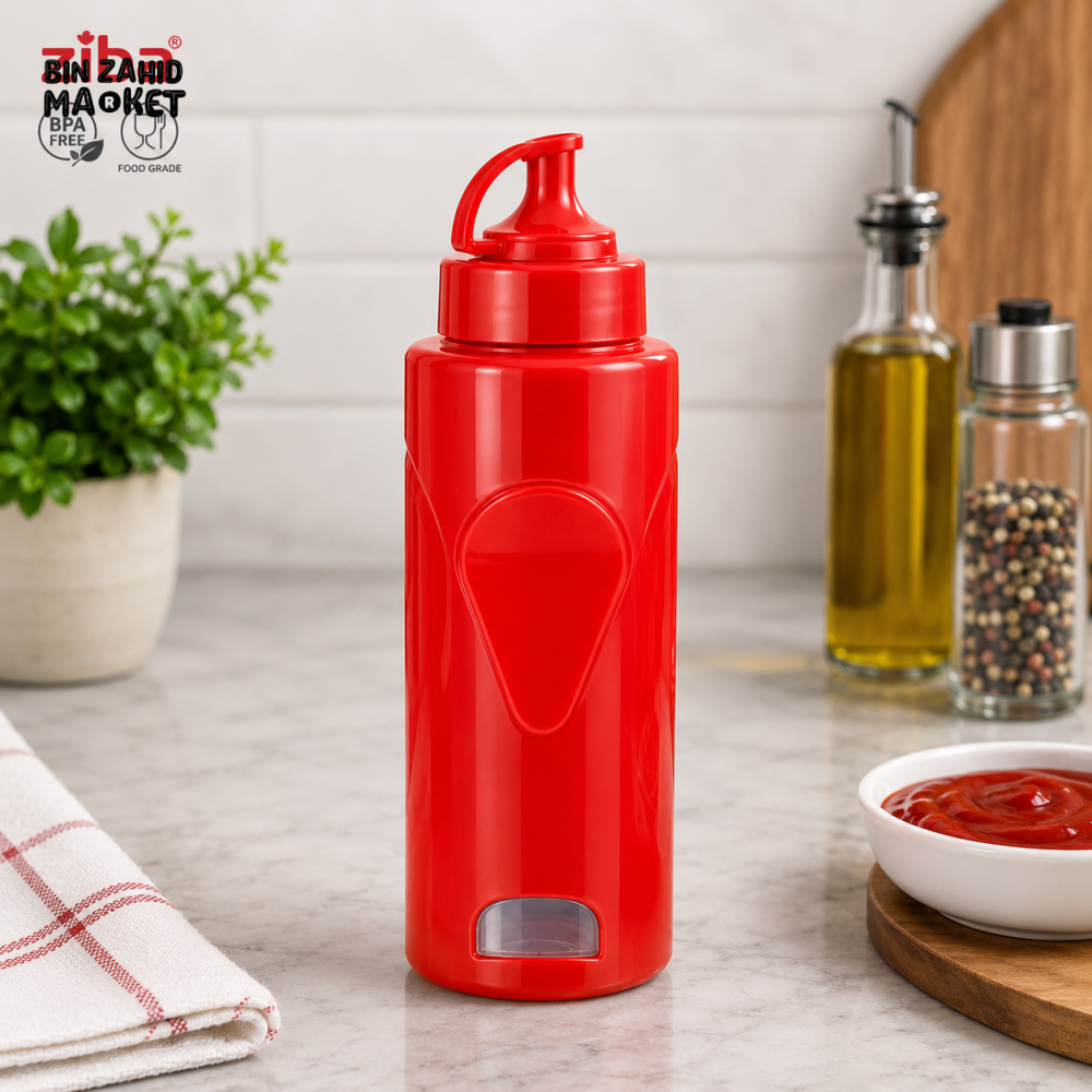ZIBA SQUEEZE CONDIMENT BOTTLE - RED