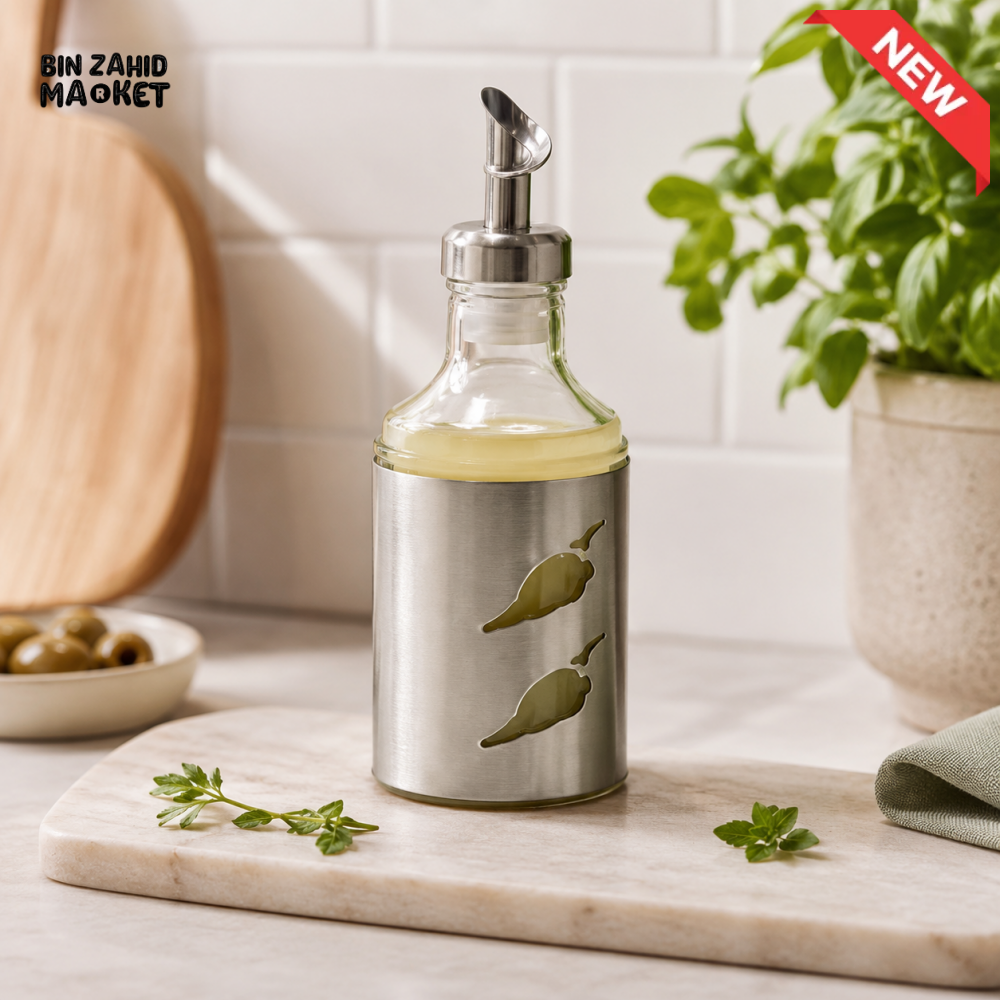 ZIBA STAINLESS STEEL OIL DISPENSER BOTTLE