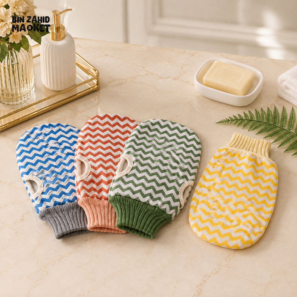 ZIGZAG EXFOLIATING BATH MITT - 1 PIECE